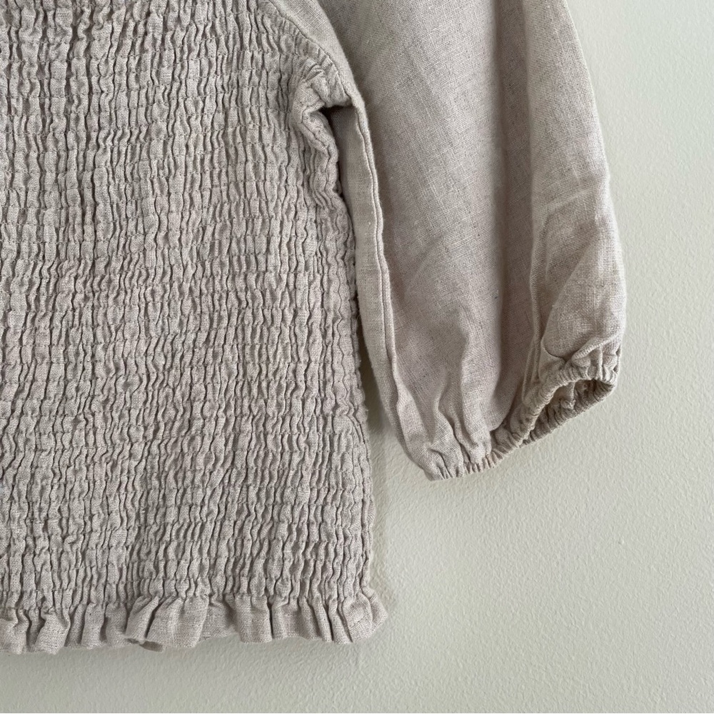 Smocked Puff Sleeve Shirt - Picture 2 of 4